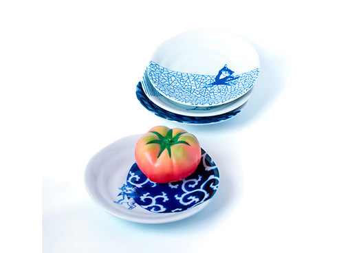 Asabashi cat plates gift set